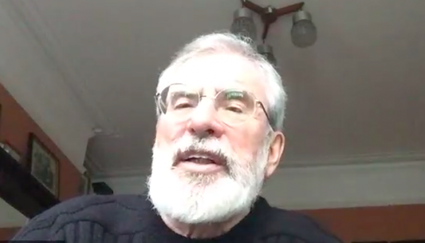  Sinn Féin's Former President Gerry Adams during the conversation with Lledoners 