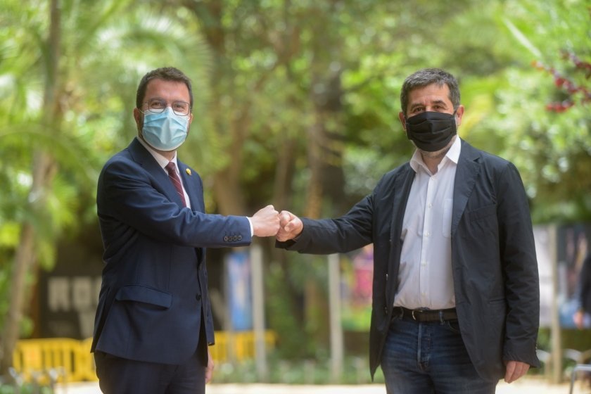  Pere Aragonès and Jordi Sànchez announced a preliminary government agreement 