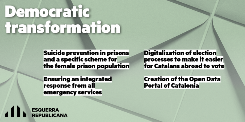   The New Republican Generalitat government approves the most transformative plan ever  