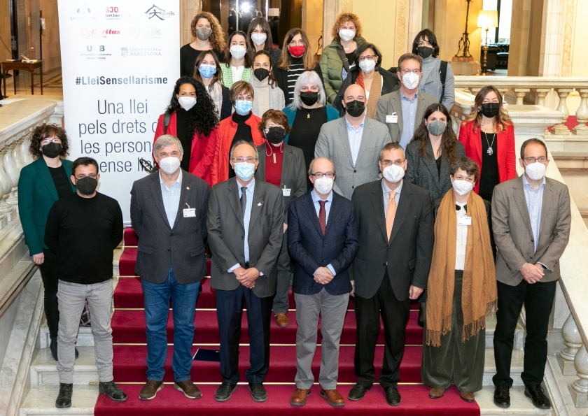   United front against homelessness at the Parliament of Catalonia  