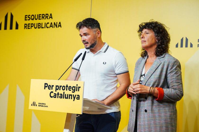   Election candidates Rufián and Jordà: 'Esquerra Republicana always stands to defend Catalonia and to force advancement of social policies'  