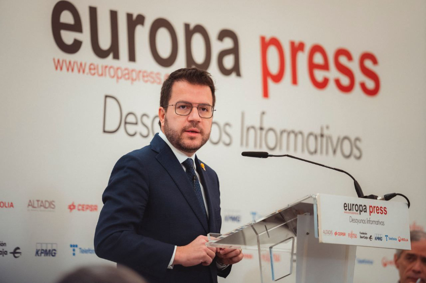   Catalan premier Aragonès presents a singular finance scheme: “Catalonia must be able to collect and manage all taxes”  