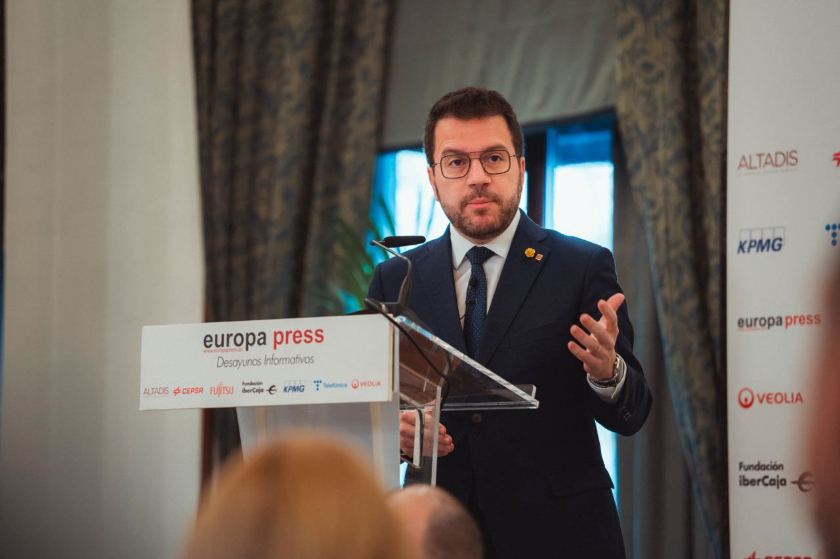   Catalan premier Aragonès presents a singular finance scheme: “Catalonia must be able to collect and manage all taxes”  